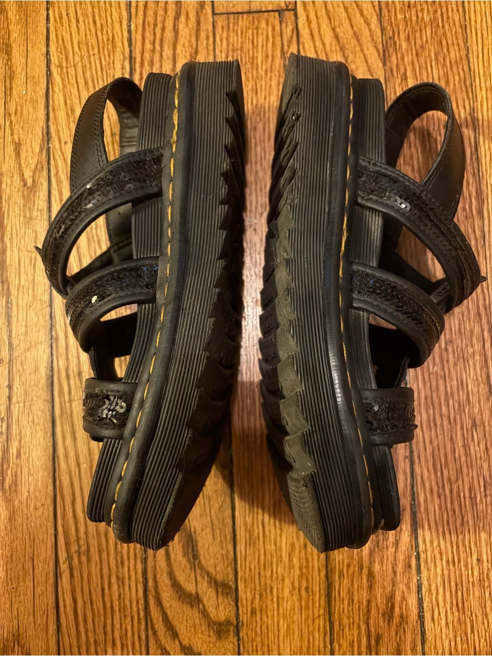 Dr Martens sandals with black sequins (W7) - Picture 2 of 6
